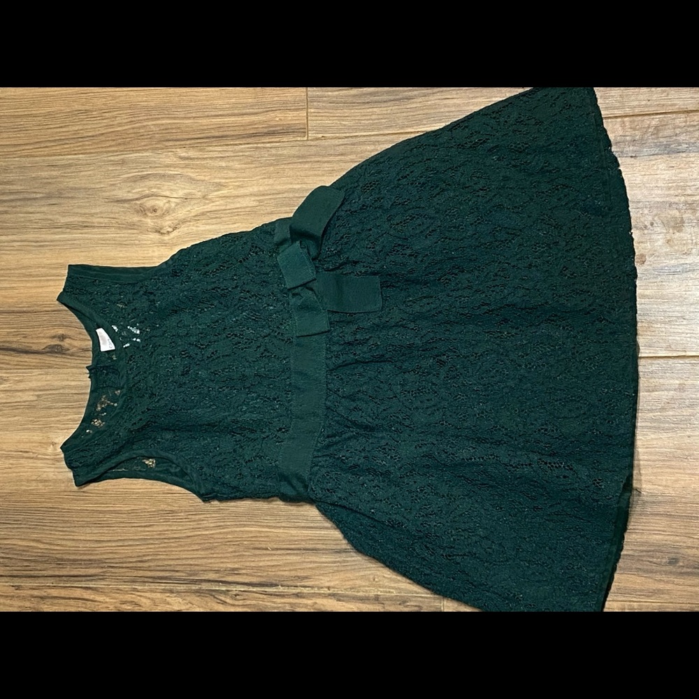 CARTER’S EMERALD GREEN LACE HOLIDAY DRESS 3T